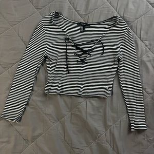 Black and white stripped shirt